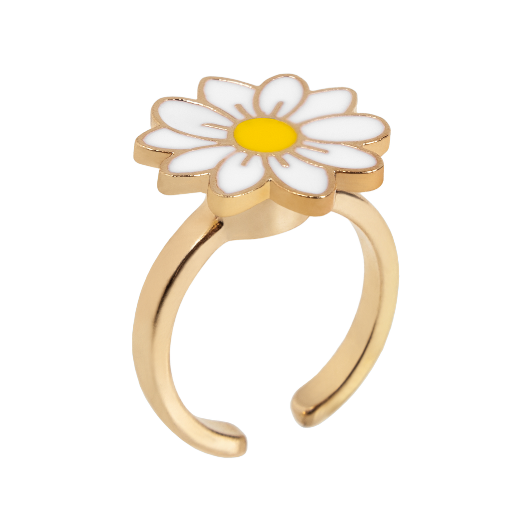 Adjustable Daisy Spinner Ring